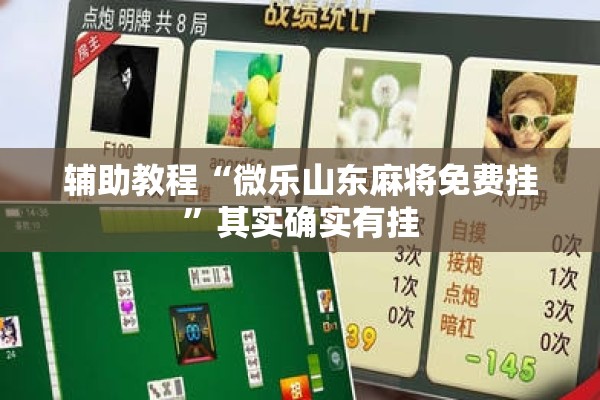 辅助教程“微乐山东麻将免费挂”其实确实有挂