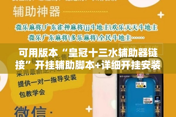 可用版本“皇冠十三水辅助器链接”开挂辅助脚本+详细开挂安装教程