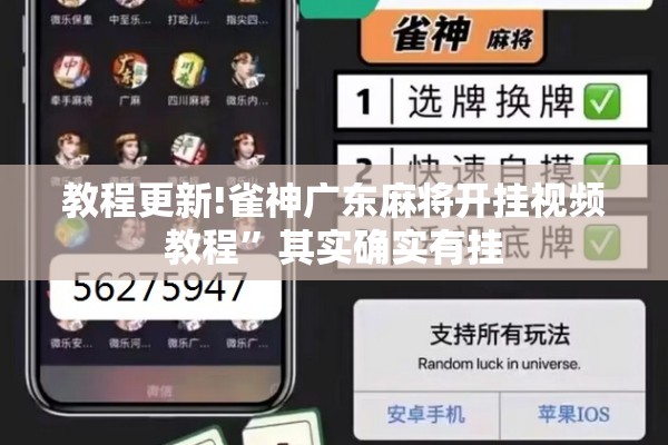 教程更新!雀神广东麻将开挂视频教程”其实确实有挂