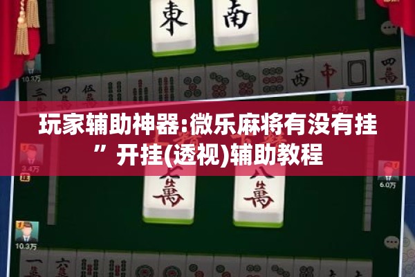 玩家辅助神器:微乐麻将有没有挂”开挂(透视)辅助教程