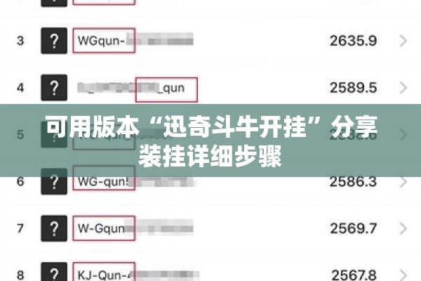 可用版本“迅奇斗牛开挂”分享装挂详细步骤