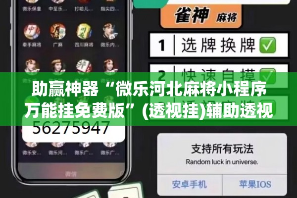 助赢神器“微乐河北麻将小程序万能挂免费版	”(透视挂)辅助透视教程