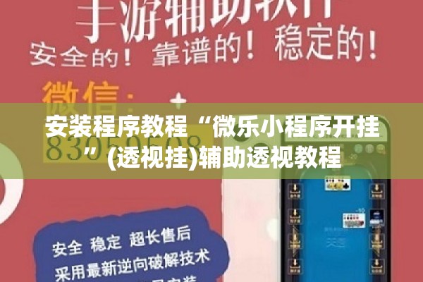 安装程序教程“微乐小程序开挂	”(透视挂)辅助透视教程