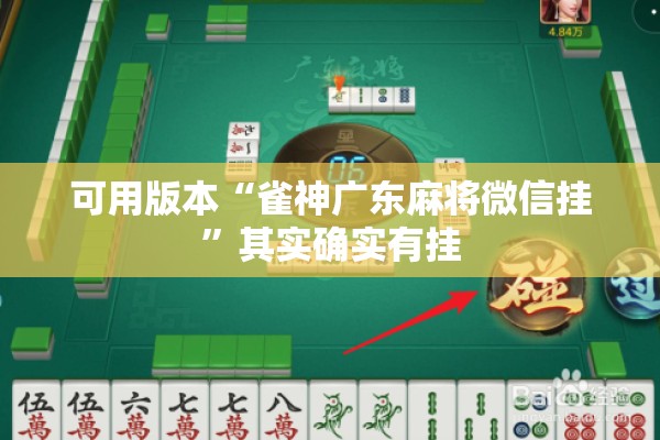 可用版本“雀神广东麻将微信挂	”其实确实有挂