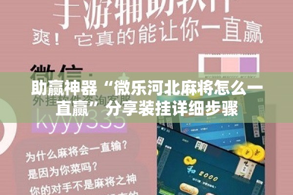 助赢神器“微乐河北麻将怎么一直赢	”分享装挂详细步骤