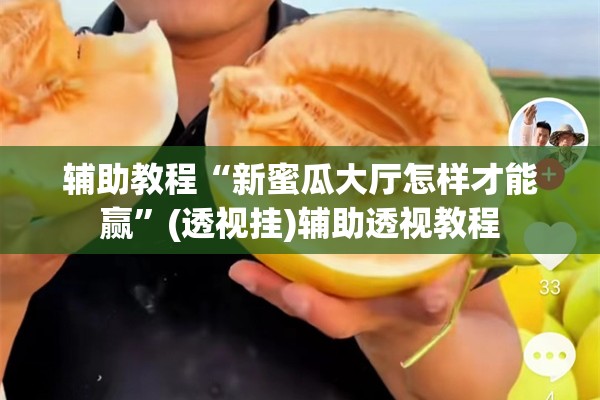 辅助教程“新蜜瓜大厅怎样才能赢”(透视挂)辅助透视教程
