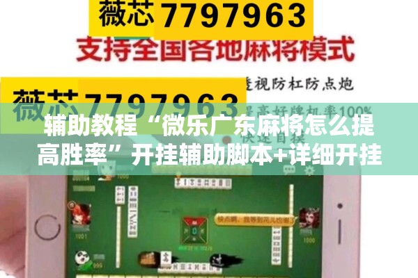 辅助教程“微乐广东麻将怎么提高胜率”开挂辅助脚本+详细开挂安装教程