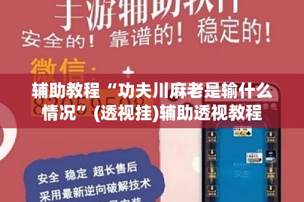 辅助教程“功夫川麻老是输什么情况”(透视挂)辅助透视教程