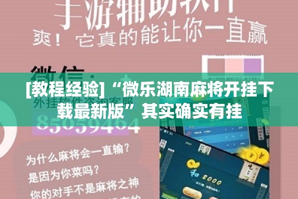 [教程经验]“微乐湖南麻将开挂下载最新版”其实确实有挂