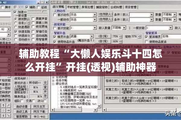 辅助教程“大懒人娱乐斗十四怎么开挂”开挂(透视)辅助神器