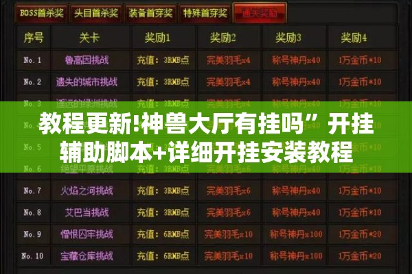 教程更新!神兽大厅有挂吗”开挂辅助脚本+详细开挂安装教程