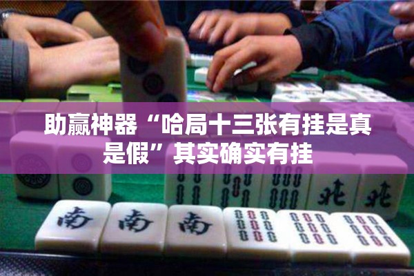 助赢神器“哈局十三张有挂是真是假”其实确实有挂