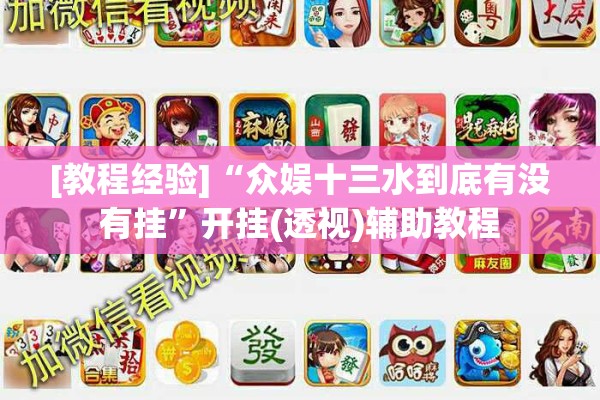 [教程经验]“众娱十三水到底有没有挂	”开挂(透视)辅助教程