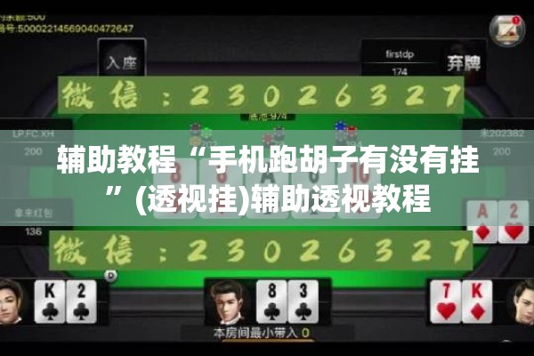 辅助教程“手机跑胡子有没有挂”(透视挂)辅助透视教程