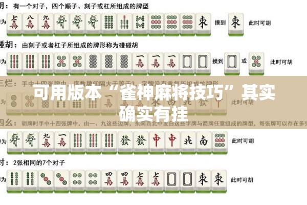 可用版本“雀神麻将技巧”其实确实有挂