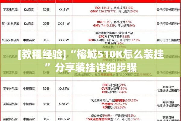 [教程经验]“榕城510K怎么装挂”分享装挂详细步骤