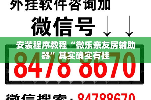 安装程序教程“微乐亲友房辅助器	”其实确实有挂