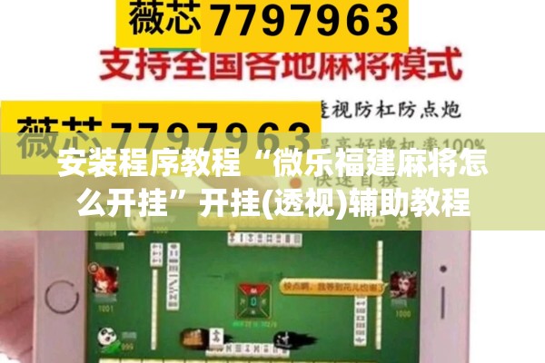 安装程序教程“微乐福建麻将怎么开挂”开挂(透视)辅助教程
