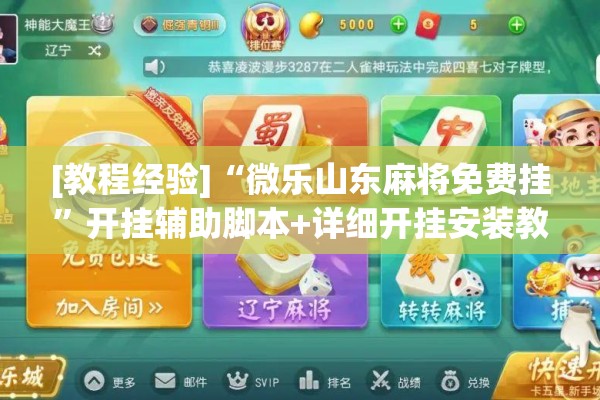 [教程经验]“微乐山东麻将免费挂”开挂辅助脚本+详细开挂安装教程