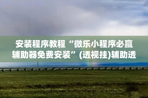 安装程序教程“微乐小程序必赢辅助器免费安装”(透视挂)辅助透视教程