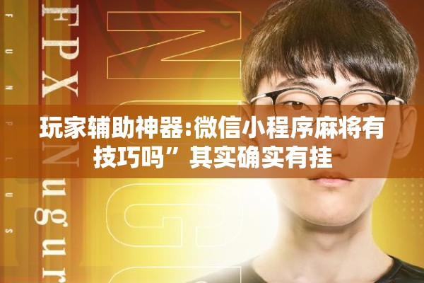 玩家辅助神器:微信小程序麻将有技巧吗	”其实确实有挂