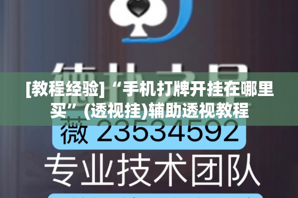 [教程经验]“手机打牌开挂在哪里买”(透视挂)辅助透视教程