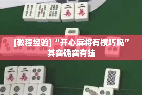 [教程经验]“开心麻将有技巧吗	”其实确实有挂