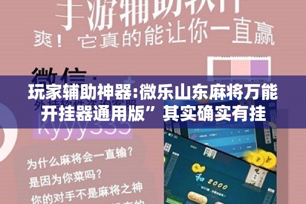 玩家辅助神器:微乐山东麻将万能开挂器通用版	”其实确实有挂