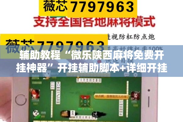 辅助教程“微乐陕西麻将免费开挂神器”开挂辅助脚本+详细开挂安装教程