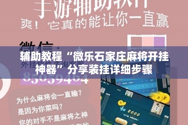 辅助教程“微乐石家庄麻将开挂神器”分享装挂详细步骤