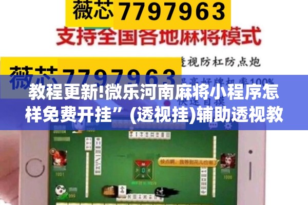 教程更新!微乐河南麻将小程序怎样免费开挂”(透视挂)辅助透视教程