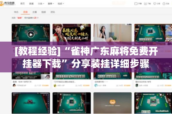 [教程经验]“雀神广东麻将免费开挂器下载	”分享装挂详细步骤