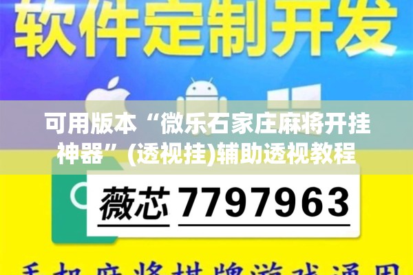 可用版本“微乐石家庄麻将开挂神器	”(透视挂)辅助透视教程