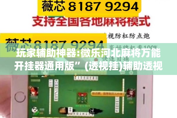 玩家辅助神器:微乐河北麻将万能开挂器通用版	”(透视挂)辅助透视教程