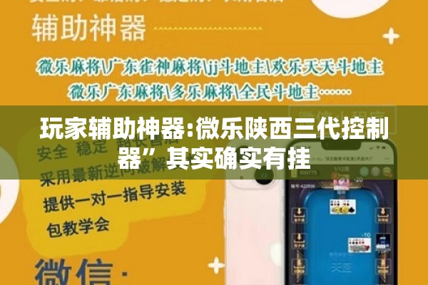 玩家辅助神器:微乐陕西三代控制器	”其实确实有挂