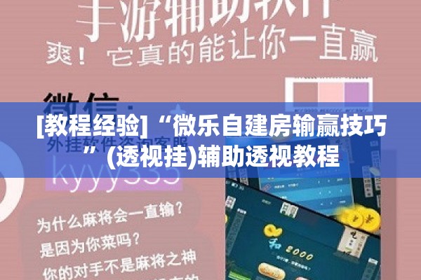 [教程经验]“微乐自建房输赢技巧	”(透视挂)辅助透视教程