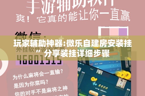 玩家辅助神器:微乐自建房安装挂”分享装挂详细步骤