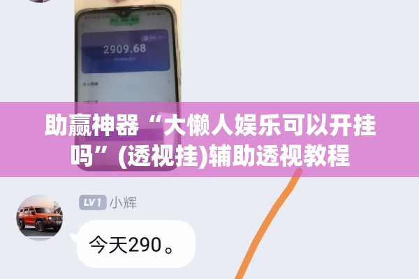 助赢神器“大懒人娱乐可以开挂吗”(透视挂)辅助透视教程