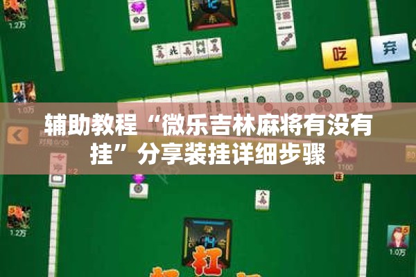 辅助教程“微乐吉林麻将有没有挂	”分享装挂详细步骤