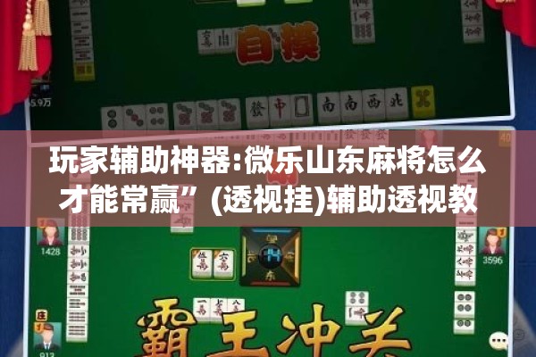 玩家辅助神器:微乐山东麻将怎么才能常赢”(透视挂)辅助透视教程