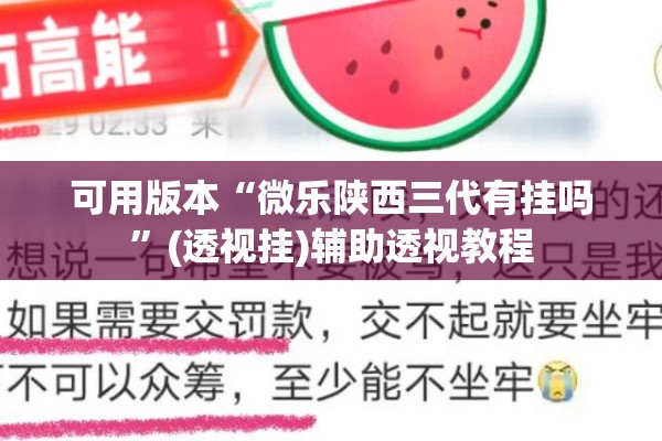 可用版本“微乐陕西三代有挂吗”(透视挂)辅助透视教程