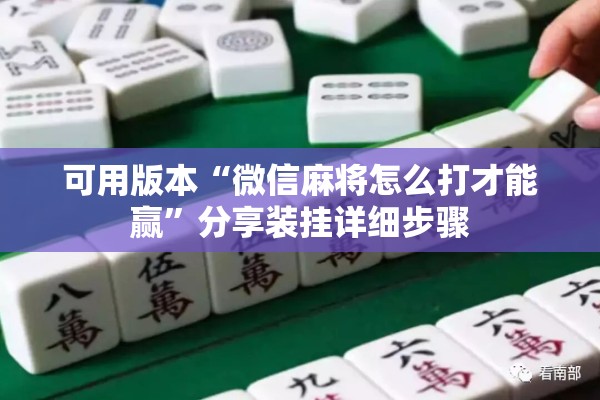 可用版本“微信麻将怎么打才能赢”分享装挂详细步骤