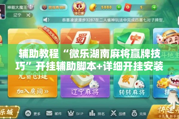 辅助教程“微乐湖南麻将赢牌技巧	”开挂辅助脚本+详细开挂安装教程