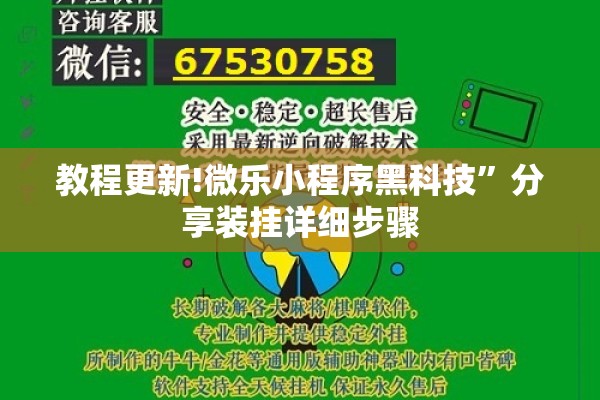 教程更新!微乐小程序黑科技”分享装挂详细步骤