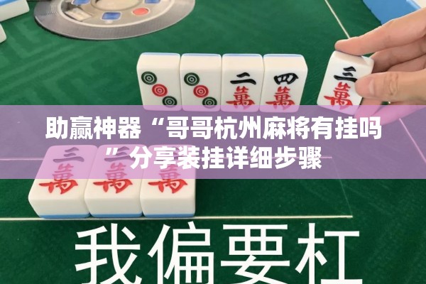 助赢神器“哥哥杭州麻将有挂吗	”分享装挂详细步骤