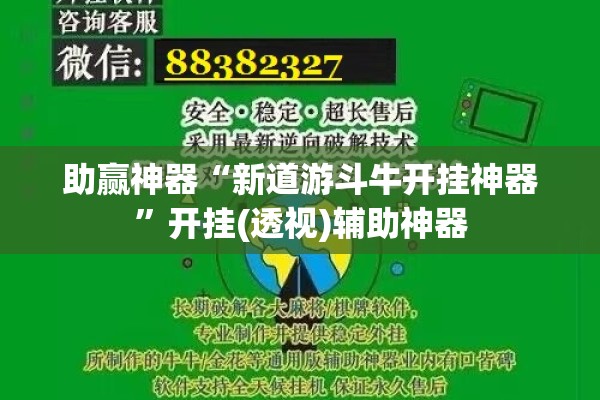 助赢神器“新道游斗牛开挂神器	”开挂(透视)辅助神器