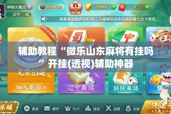 辅助教程“微乐山东麻将有挂吗	”开挂(透视)辅助神器