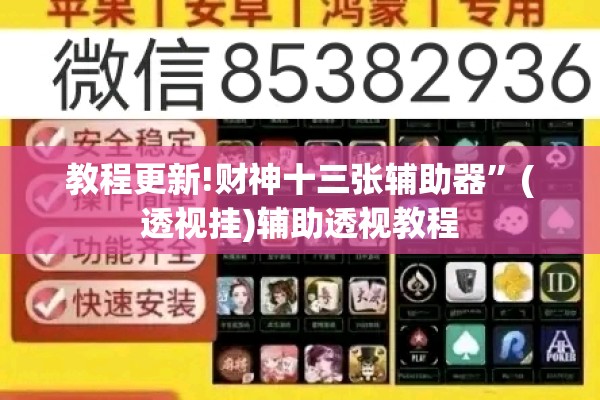教程更新!财神十三张辅助器”(透视挂)辅助透视教程