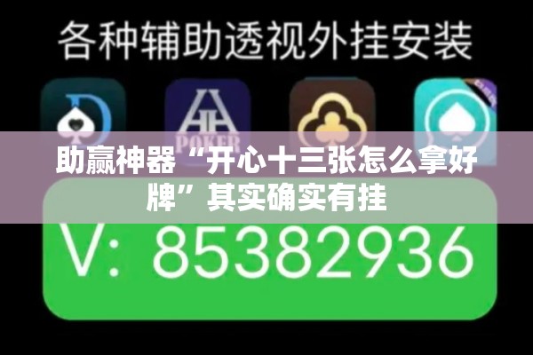 助赢神器“开心十三张怎么拿好牌”其实确实有挂