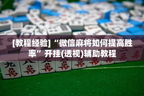 [教程经验]“微信麻将如何提高胜率”开挂(透视)辅助教程